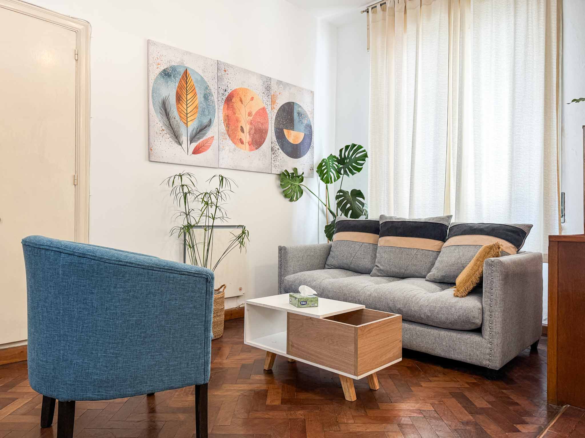 Área de descanso entre sesiones